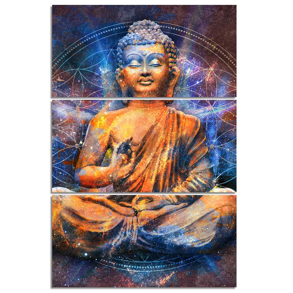 ▷ Tableau Triptyque Bouddha