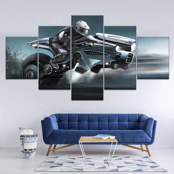 Tableau 3D Style Country – Corner Renegade Motors – Motocyclette En Relief – Bois Et Métal