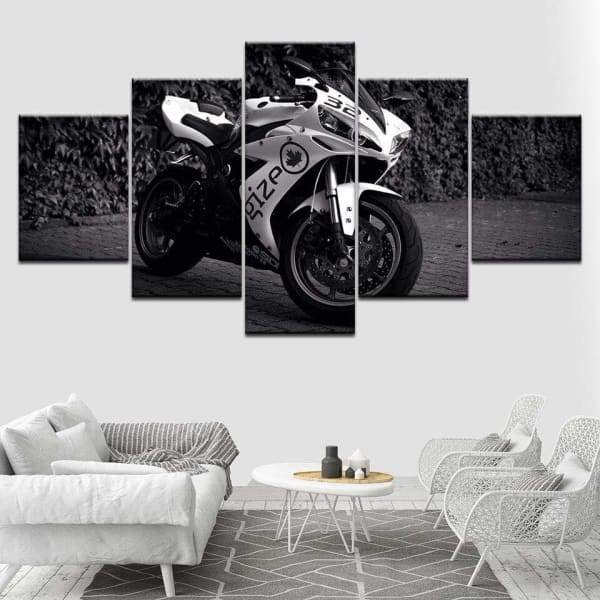 Tableau Moto Noir et Blanc