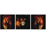 Tableau Trois Lions Abstraits