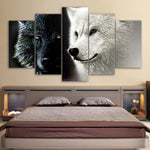 Tableau Deco Loup Noir Et Blanc