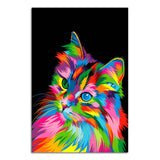 Tableau Chat Pop Art Multicolore