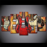 Tableau De Guitares Abstraites