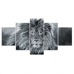 Tableau Lion Abstrait Noir Et Blanc