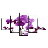 Tableau Design Fleur Orchidée Mauve