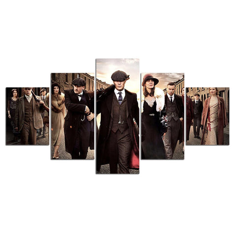 Peaky Blinders Crew – Impression Sur Toile Encadrée 30 Mm Profondeur (76 Cm X 50 Cm)