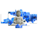 Tableau Bouddha Et Orchidée Bleue