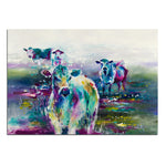 Tableau Avec Des Vaches Multicolores