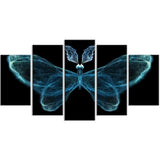 Tableau Design Papillon Abstrait Bleu