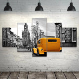 Tableau Taxi Jaune Vintage