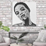 Tableau Femme Africaine Noir Et Blanc
