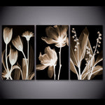 Tableau Triptyque Fleurs Pour Chambre