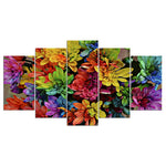 Tableau Fleurs Abstraites Multicolores