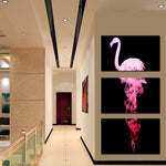 Tableau Flamant Rose Abstrait