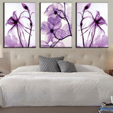Tableau Fleur Violette Abstraite